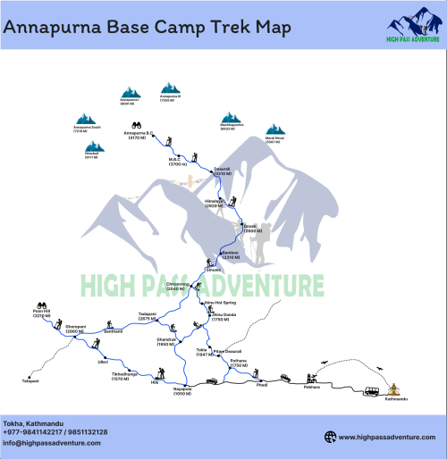 Annapurna Base Camp Trek — Group Join route map