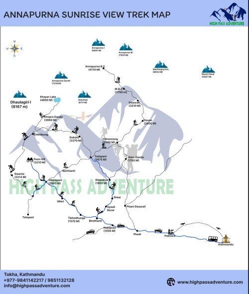 Annapurna Sunrise View Trek route map