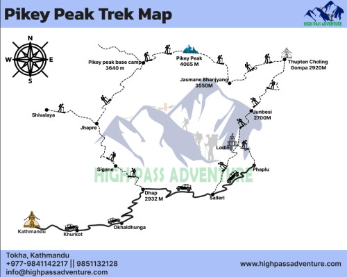 Pikey Peak Trek route map